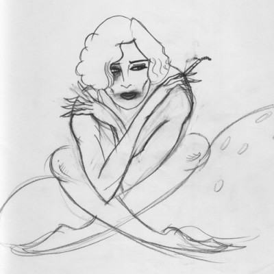 Gill Bradle Design – Venice Emmy pencil sketch